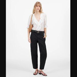NWT Madewell 4 The Barrel-Leg Utility Pant in Garment-Dyed Twill